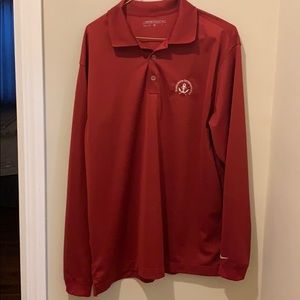 Men’s Nike Golf L/s maroon golf shirt large